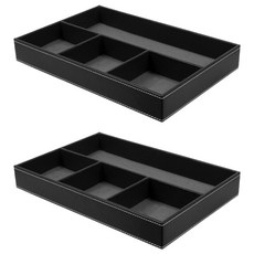 굿아이템 모던 디자인 1단 데스크 정리함, Black, 2개
