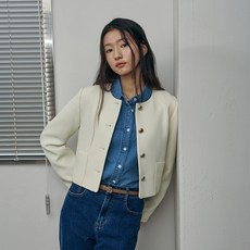 랩 여성용 노카라 크랍자켓 AR1WJ261