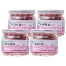 우리주 강아지 가수분해 츄 소프트간식, 연어, 300g, 4개