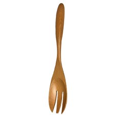 上龍 雅楓原木沙拉叉 南洋高級實木 堅硬耐用 天然木紋 料理專用, 原木色, 1支