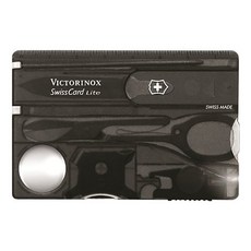 VICTORINOX 瑞士維氏 13用LED白光燈瑞士卡瑞士刀口袋工具 - Swiss Card Lite black, 1組