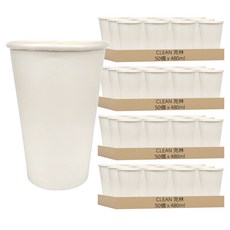 CLEAN 克林福氣無塑紙杯, 冷熱飲皆可使用, 50個, 4包