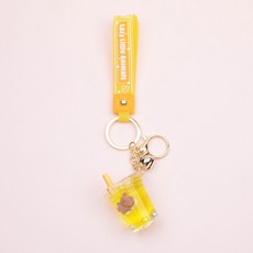 Merciband Lazy Animall 鈴鐺鑰匙圈, 泰迪熊（黃色）, 1個