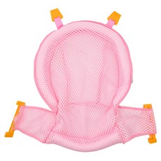 PUKU 藍色企鵝 護頭式沐浴網, 上方加厚設計保護頭部, 背部加強縫線, 可調節雙扣固定, 粉色, 1個