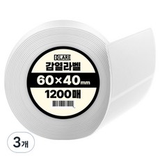 DCLARE 條碼列印機用感熱標籤紙 1200張, 3個