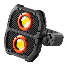 NEBO OMNI 多方向工作燈 3000流明高強度C.O.B燈光 IPX4防水等級 支持USB-C充電, 灰色 + 黑色 + 橘色, 1個