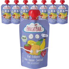 프루트바 유아용 생과일 퓨레, 키위 + 딸기 + 배 + 바나나 + 러스크 혼합맛, 100g, 8개