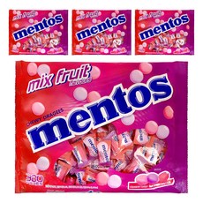 mentos 曼陀珠 獨立包裝曼陀珠 綜合水果口味, 810g, 4袋