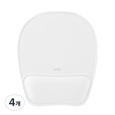 엑토 팜레스트 손목 보호 받침 마우스패드 MP-55, 화이트, 4개