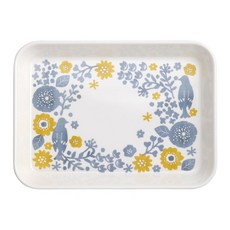 Skater 美耐皿收納盤拖盤, 花鳥 白色 + 灰色 +黃色, 1個