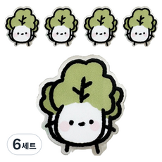 골드팡 귀여운 야채 캐릭터 아크릴 북클립 집게 5p 세트 배추, 6세트, 2.5cm