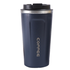 COFFEE 保溫咖啡杯 智能顯溫款 510ML 不鏽鋼材質, 低調藍, 1個