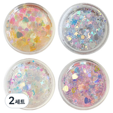 BARNA 極光冰海亮片4件套組, 2套, 粉紅星星, 海洋星星, 甜心, 紫色冬天