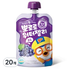 팔도 뽀로로 워터젤리, 포도, 120ml, 20개