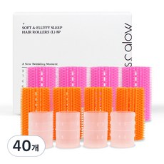 gloss&glow 柔軟軟質睡眠髮捲 大, 40個, 混合顏色