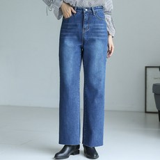 토마토팩토리 여성용 왕기모 와이드 기모 청바지