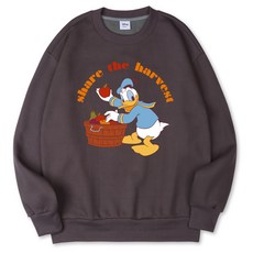 VENHIT 迪士尼唐老鴨棉質雙面布寬鬆大學T DNMKOM3003F