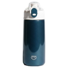 With Team Amigo 2 一鍵式雙重鎖定 可用於洗碗機 陶瓷隨行杯, 經典海軍藍, 1個, 450ml