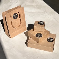 리드홈 포장 데코 원형 스티커 땡큐 120개입 4cm, 블랙, 1세트