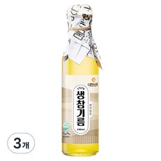 Daehyeonsanghoe 未焙炒生芝麻油, 180ml, 3個