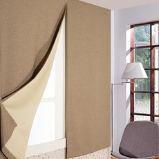 디자인갤러리 찍찍이로 붙이는 항균 벨크로 암막커튼