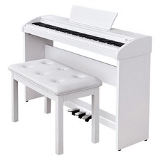 뮤디스 디지털피아노 88건반 MU-8H Plus 3페달형 + 2인용 의자 세트, 1세트, 화이트 1세트, 화이트