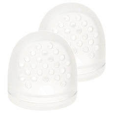 b.box 咬樂美替換咬嘴 食品級柔軟矽膠 適用於b.box矽膠食物餵食器, 2個, 透明