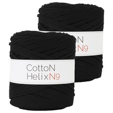쎄비 코튼 헬릭스 뜨개실 N9 250g, 903.검정, 2개