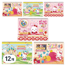 영아트 키디 스케치북 랜덤발송, 8절, 22매, 12개