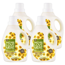 NATURE LOVE MERE 然自母愛 嬰幼兒衣物柔軟精 菊花香, 1.8L, 4個