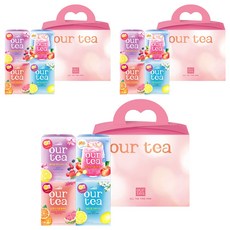 아워티 올 더 타임 핑크 선물 레몬 얼그레이티 4p + 오렌지 자몽 블랙티 4p + 베리썸 히비스커스티 4p + 납작복숭아 콜드브루티 4p, 68.4ml, 68.4g, 3세트
