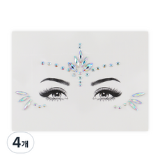 寶石臉部裝飾貼, 06號, 4張