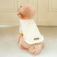 PETSLAND 狗狗Ahru鋪棉背心, 象牙白