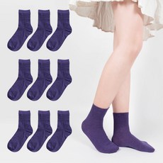 Si Ner socks 女款素色中筒襪組 10雙
