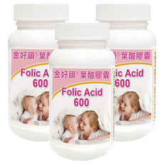 Healthwomen 赫而司 金好韻葉酸膠囊 鈣備孕/孕前補養配方, 3罐, 90顆