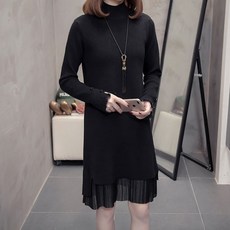 루나걸 네크라 니트 원피스 빅사이즈 포함