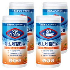 크로락스 유한 청소세정티슈 오렌지퓨전 75매, 4개