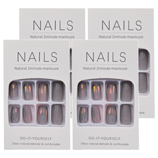 Paula's Nail 寶拉美甲 星月蝴蝶貓眼美甲貼片, CP89031 (中長底透), 4入