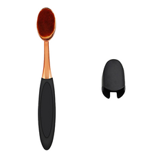 柔軟化妝刷桿 + 收納盒套組, 1個, 金黑色