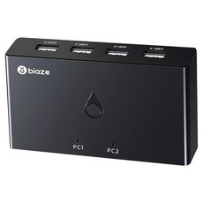 biaze 畢亞茲 二進四出 USB2.0切換器 經典版 支援熱插拔 免驅即插即用, KVM30, 1個