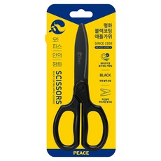 피스코리아 블랙코팅 애플가위, 블랙, 1개