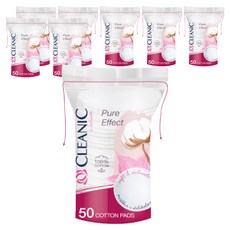 CLEANIC Pure Effect 柔軟觸感化妝棉, 50入, 8個