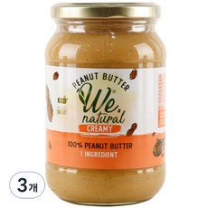 위내추럴 100% 땅콩버터 크리미, 475g, 3개