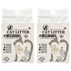 咪咪貓砂 木薯豆腐貓砂, 6L, 2包, 原味奶香