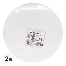 Mr.Baking 無孔圓型蒸籠紙 50入/包 專業食品用紙, 直徑19cm, 1000張, 2包