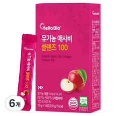 HelloBio 蘋果醋Cleanse100隨身包 14條入, 6個, 210g