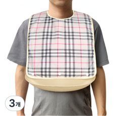 로시테라 탈부착 성인용 턱받이, 베이지-M, 3개