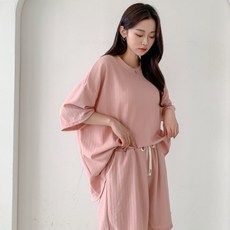 바이로쏘 홈웨어 반팔티 반바지 파자마 잠옷 세트 BRS181