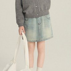 Yiyumong 女童透氣Dorian牛仔A字迷你短裙