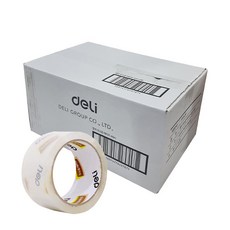 deLi 得力 無噪音透明封箱膠帶補充裝 48X40M 30042R, 18個, 透明